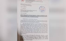 Dengan segala hormatnya perkara di atas adalah dirujuk. Surat Perletakan Jawatan