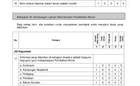 Contoh Borang Soal Selidik Kepuasan Kerja Gamis Murni Otosection