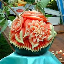 Carved Fruit Fruit And Vegetable Carving Honing Your Creative Skills An Abyss Of Amazing Food Art Veggie Art Food Sculpture
