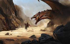 Artstation Desert Dragon Gumroad Demo Greg Rutkowski Fantasy Dragon Fantasy Fantasy Creatures