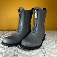 Details About Frye Storm Womens Short Rain Boots Bootie Waterproof Gray Front Zip Size Us 6 M
