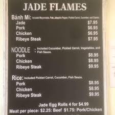 A new menu called python scripts will. Jade Flames Vietnamese Grill Menu Mobile Al 36695 251 264 2750