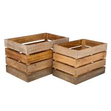 Add items such as mason jars in sets of three or use the entire box as a planter for succulents. Wood Storage Crate Set Hobby Lobby 1296276