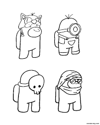 However, like ghosts, they are invisible to others except for each other. Funny Skins From Among Us Coloring Pages Among Us Coloring Pages Coloring Pages For Kids And Adults