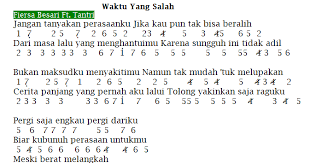 Lagu cinta luar biasa yang dinyanyikan andmesh kamaleng dirilis tahun 2019. Chord Lagu Waktu Yang Salah Cara Golden