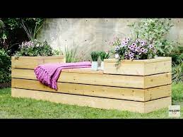 Garden bench with planters woodworking plans. Diy How To Build A Planter Bench With Storage Realcedar Com Youtube