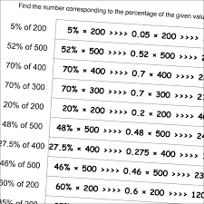 Math Worksheets Percent Of A Number Math Worksheets Math Facts Addition Free Printable Math Worksheets