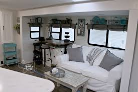 Saved By Scottie Rv Remodel After Living Room Full View Living Room Remodel Rv Living Room Rv Living Remodel