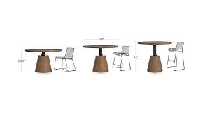 Revolve 48 Round Adjustable Height Dining Table Reviews Crate And Barrel Dining Table Table Convertible Table