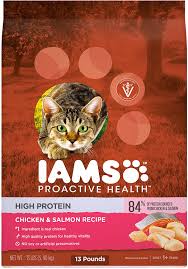 Iams processes information about your visit using cookies to improve site performance, facilitate social media sharing and offer advertising tailored to your interests. Amazon Com Iams Proactive Health High Protein Adult Dry Cat Food With Chicken Salmon Cat Kibble 13 Lb Bag Pet Supplies