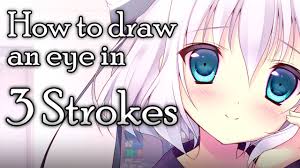 Watch anime online in english on gogoanime. How To Draw An Anime Eye In 3 Strokes Voice Over Tutorial Youtube