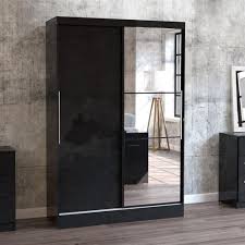 There‚äôs plenty of choice with mirrored wardrobes. Lynx 2 Door Sliding Mirrored Wardrobe Black