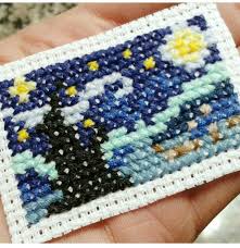 Maybe you would like to learn more about one of these? Starry Night Cross Stitch Van Gogh Cross Stitch Art Tiny Cross Stitch Cross Stitch Designs