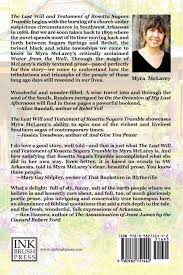 Last will & testament customer. The Last Will And Testament Of Rosetta Sugars Tramble Mclarey Myra 9780982751442 Amazon Com Books