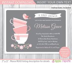Baby Shower Tea Party Invitation Tea Baby Shower Invitation Baby Shower Tea Invitation High Tea Party Baby Shower Baby Shower Tea Baby Shower Invitations