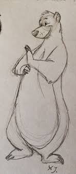 Sketch Of Baloo From Disney S Jungle Book By Yenthe J Disney Drawings Sketches Disney Character Drawings Disney Art Drawings