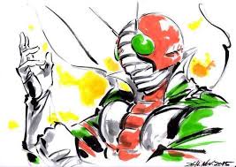 羽山淳一氏 石ノ森先生作品色々 仮面ライダー イラスト イラスト 仮面ライダーv3