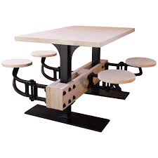 From bespoke dining tables and bespoke dining sets, to beds, sofas and outdoor furniture, we can help make your vision a reality. Bespoke Dining Table W Attached Seating Kitchen Breakfast Dining Iron And Wood For Sale At 1stdibs
