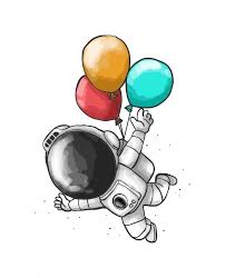 Astronaut Balloon Cartoon In 2020 Space Drawings Astronaut Drawing Balloon Cartoon