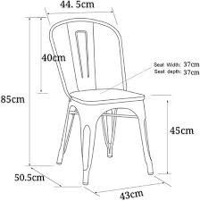 This premium new product dining table set is universally acknowledged as an excellent house ware. Buy Lanny Tolix Style Dining Chairs D1 Black Industrial Metal Stackable Cafe Side Chair Solid Wood Seat Set Of 4 Online Shop Home And Garden On Carrefour Uae