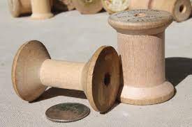 Valentines day altered spools with vintage rosette, shabby chic lace and angels. Antique Sewing Spools Of Thread Fiber Arts Art Collectibles Kromasol Com