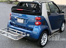 This All Stainless Steel Rack Mounts In The Tow Hook Holes In The Smart Car S Bumper Large Mounting Bolts Simply Th Smart Car Smart Car Accessories Car Bumper