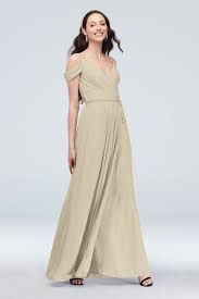 Ruffle Trim Chiffon Faux Wrap Bridesmaid Dress Neutral Bridesmaid Dresses Mismatched Bridesmaid Dresses Neutral Bridesmaid Dresses