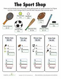 Make Change Sport Shop Worksheet Education Com Math Worksheets Money Math Free Printable Math Worksheets