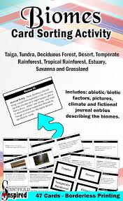 Biotic And Abiotic Factors Worksheet Pdf Interactive Biomes Card Sort Abiotic And Biotic Factors Biomes Biomes Activities Sorting Cards