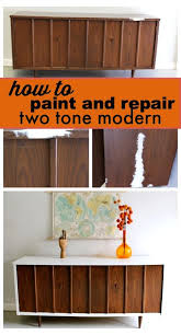 Two Tone Mid Century Modern Furniture Refresh Restyle Modern Furniture Makeover Furniture Makeover Mid Century Modern Furniture