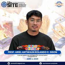 🎉🎂 𝑰𝑻'𝒔 𝒀𝒐𝒖𝒓 𝑺𝒑𝒆𝒄𝒊𝒂𝒍 𝑫𝒂𝒚 𝑻𝒐𝒅𝒂𝒚, 𝑷𝒓𝒐𝒇.  𝑨𝒓𝒊𝒆𝒍 𝑨𝒏𝒕𝒘𝒂𝒖𝒏 𝑹𝒐𝒍𝒂𝒏𝒅𝒐 𝑪. 𝑺𝒊𝒔𝒐𝒏! 🎂🎉 From all of  us at the 𝐏𝐋𝐌 𝐈𝐧𝐟𝐨𝐫𝐦𝐚𝐭𝐢𝐨𝐧 𝐓𝐞𝐜𝐡𝐧𝐨𝐥𝐨𝐠𝐲  𝐃𝐞𝐩𝐚𝐫𝐭𝐦𝐞𝐧𝐭, we celebrate your leadership ...