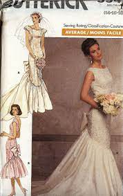 Pattern Butterick 5941 Wedding Dress Fitted Panelled With Fishtail And Bow Size 14 16 18 Wedding Dress Sewing Patterns Wedding Dress Patterns Hem Wedding Dress