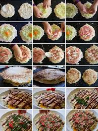 Okonomiyaki Japanese Savoury Pancake Recipetin Japan Recipe Japanese Street Food Japanese Cooking Food