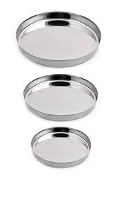Shop matalans range of dinner plates, side plates & serving plates online in a range of prints & colours. Buy Ktc Plus Stainless Steel Dinner Plate Dinner Thali Small Medium Big Size Set Of 3 Online At Low Prices In India Amazon In