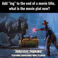 Add Ing To The End Of A Movie Title Jurassic Park Movie Jurassic Park 1993 Jurassic Park