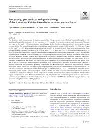 Câte kilograme cântărește o sticlă de apă de doi litri? Pdf Petrography Geochemistry And Geochronology Of The Sc Enriched Kiviniemi Ferrodiorite Intrusion Eastern Finland