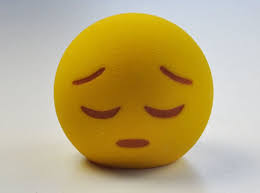 3d Emoji Feelin Down By Makemode On Shapeways Emoji In Memes Shapeways