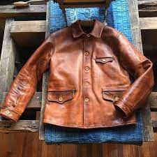 Had To Share This Incredible Hand Dyed Horse Hide Leather Jacket From The Guys Over At Double Indigo So Beautiful Denim Selvedg Lederjacke Jacken Kleidung
