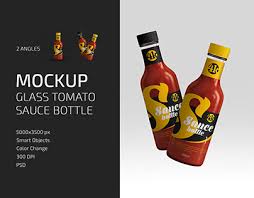 Download Sauce Bottle Mockup Search On Behance Net PSD Mockup Templates
