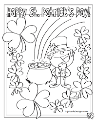 When a child colors, it improves fine motor skills, increases concentration, and sparks creativity. St Patricks Day Leprechaun Lucky Clover And Pot Of Gold Coloring Page Printables For Kids Free Word Search Puzzles Coloring Pages And Other Activities