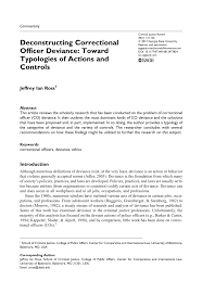 Evaluating information to determine compliance with standards — using relevant information and individual judgment to determine whether events or processes comply with laws, regulations, or standards. Pdf Deconstructing Correctional Officer Deviance Toward Typologies Of Actions And Controls