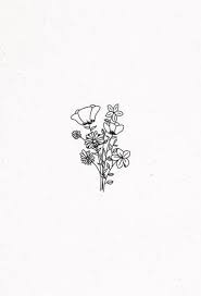 16 Trendy Tattoo Simple Wildflower Flower Art Drawing Trendy Flowers Flower Illustration