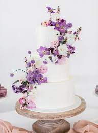 Whimsical Lilac Wedding Inspiration Inspired By This Floral Wedding Cakes Wedding Cake Prices Romantic Wedding Cake