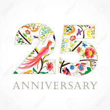 Known as the silver anniversary, the 25th anniversary is a major milestone that is sure to give all couples #relationshipgoals. 25 Years Old Luxurious Celebrating Folk Logo Template Colored Royalty Free Cliparts Vectors And Stock Illustration Image 79271205
