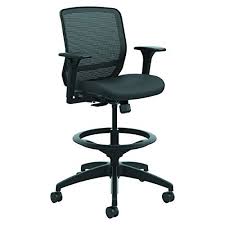 Hon Qtsmy1acu10 Quotient Series Mesh Mid Back Task Stool Black Mesh Task Chair Drafting Chair Fabric Seat
