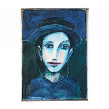 Robert Broderson (NC, 1920-1992), Girl with Hat (Lot 2252