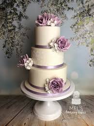 3 Tier Wedding Cake With Sugar Flowers Mel S Amazing Cakes