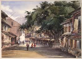 Poonah - 1871 Water-colour painting ...