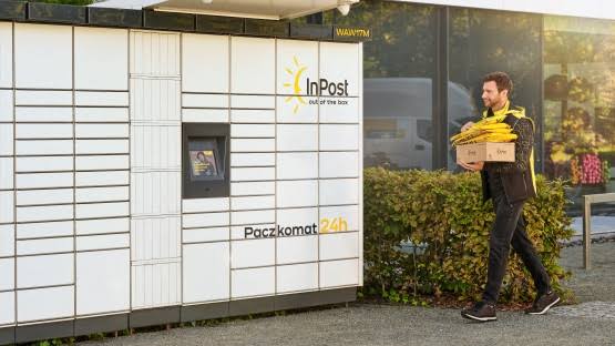 InPost parcel locker pickup and delivery service visual