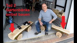 Massive baumstamm sitzbank mit kufengestell. Gartenbank Aus Einem Baumstamm Selbs Bauen Teil 2 Youtube